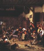 OSTADE, Adriaen Jansz. van Merrymakers in an Inn ag oil on canvas